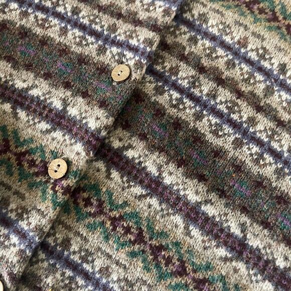 SKYR Vintage 100% Lambs Wool Nordic Cardigan in Multi Size M - Picture 8 of 12
